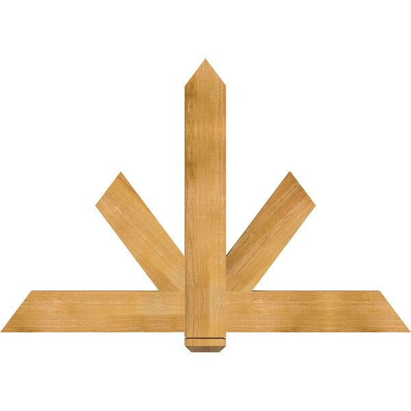 Ekena Millwork Kennewick Rough Sawn Timber Gable Bracket, Western Red Cedar, 60"W x 40"H x 2"D x 6"F, 16/12 Pitch GBW060X40X0206KEN00RWR - main